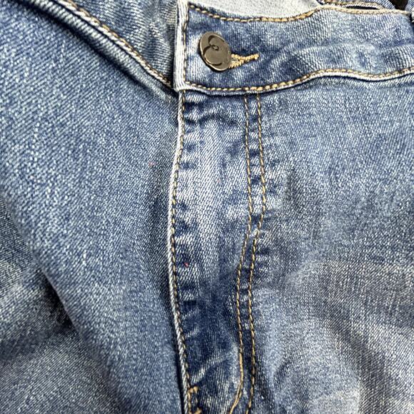 Earl Jeans Shorts size 24W Blue Denim USA RWB design Flag embroidery - Picture 6 of 12